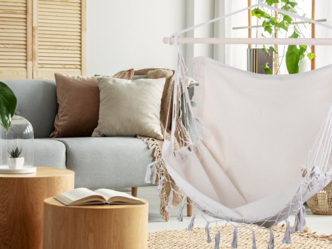 Hamak brazylijski ogrodowy fotel wiszący krzesło bujak huśtawka boho balkon