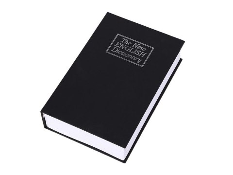 Sejf książka metalowa kasetka skrytka klucz 24cm