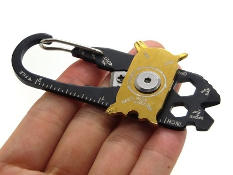 Brelok karabińczyk nóż multitool przeżycia 20w1