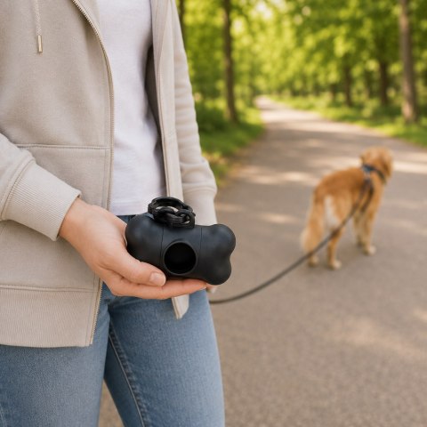 Pojemnik etui na woreczki odchody kupy psa + worki