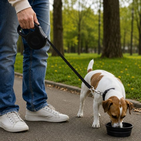 Smycz dla psa automatyczna blokada taśma 5m 15kg