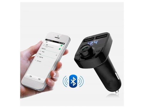 Transmiter fm sd mp3 bluetooth ładowarka 2xusb