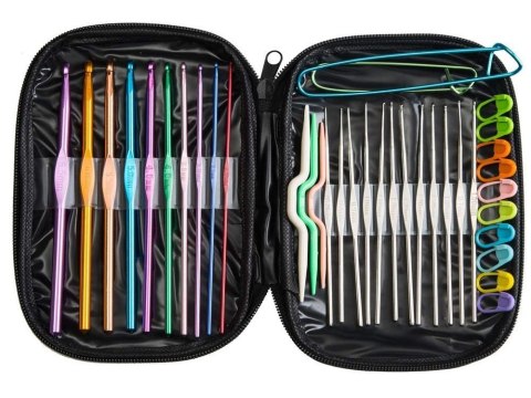 Zestaw do szydełkowania szydełko etui 0,5-6,5 50el
