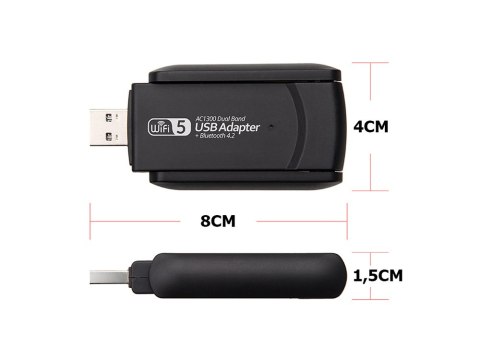 Karta sieciowa wi-fi adapter wifi usb 1300mbps dual