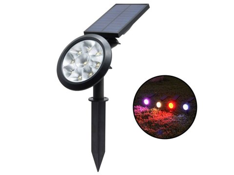Lampa solarna rgb kolorowa ogrodowa świateczna