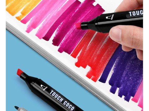 Markery alkoholowe touch zestaw 40szt torba etui