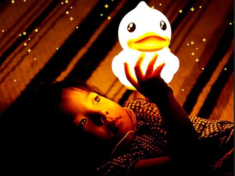 Lampka nocna dla dzieci led kaczka rgb pilot usb