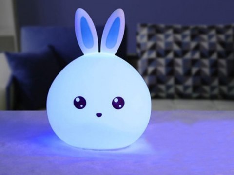 Lampka nocna dla dzieci led królik dotyk rgb