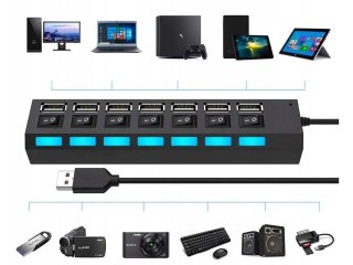 Rozgałęźnik rozdzielacz portów hub usb 7x usb 2.0