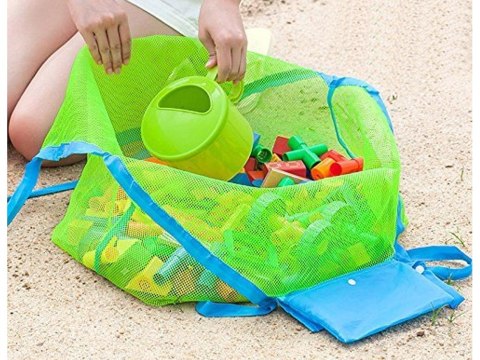 Torba na plażę zakupy zabawki plażowa lekka xxl worek torebka duża siatka