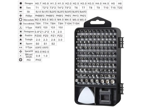 Zestaw precyzyjnych śrubokrętów torx wkrętak 115w1