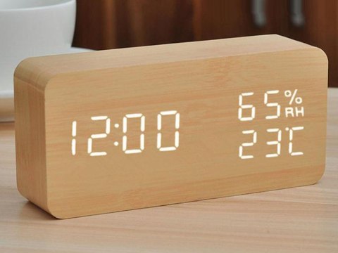 Elektroniczny budzik zegar termometr higrometr usb