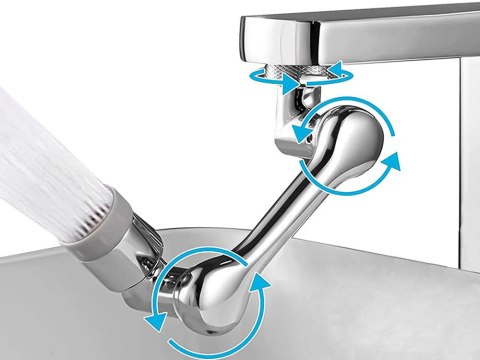Przedłużka do kranu baterii perlator chrom 1080°