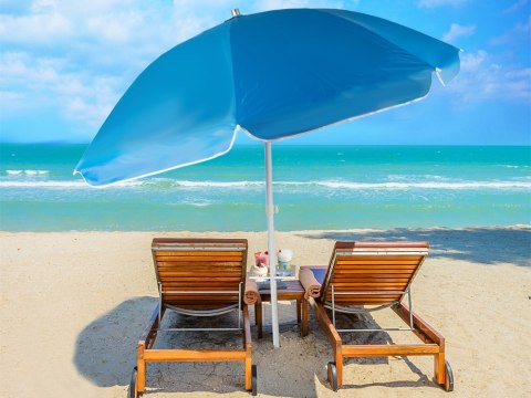 Parasol plażowy ogrodowy balkonowy duży xxl z filtrem uv 170 cm składany