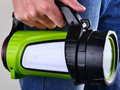 Latarka akumulatorowa led szperacz mocna powerbank