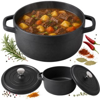 Garnek brytfanna do gotowania pieczenia non stick indukcja gaz pokrywa 2l