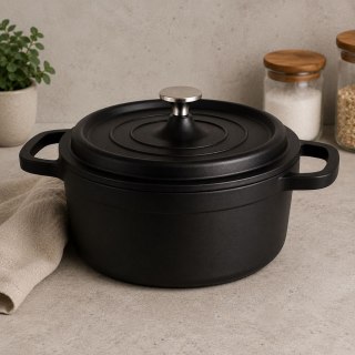 Garnek brytfanna do gotowania pieczenia non stick indukcja gaz pokrywa 2l