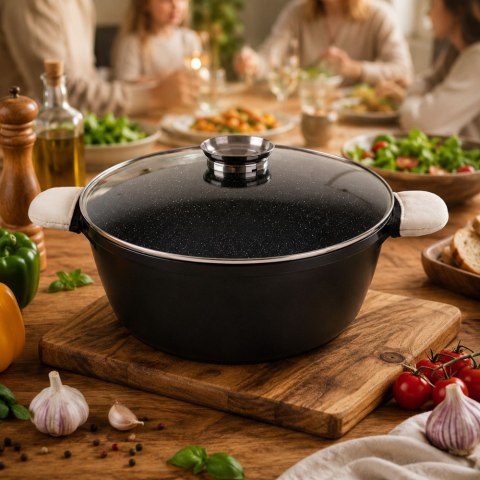 Garnek z aromatyzerem na przyprawy na indukcję gaz do pieczenia duży 13l