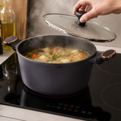 Komplet garnków rondli patelni indukcja gaz non stick premium 8 elementów