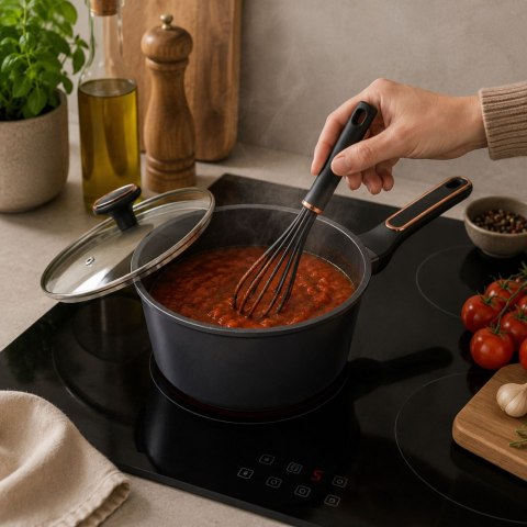 Komplet garnków rondli patelni indukcja gaz non stick premium 8 elementów