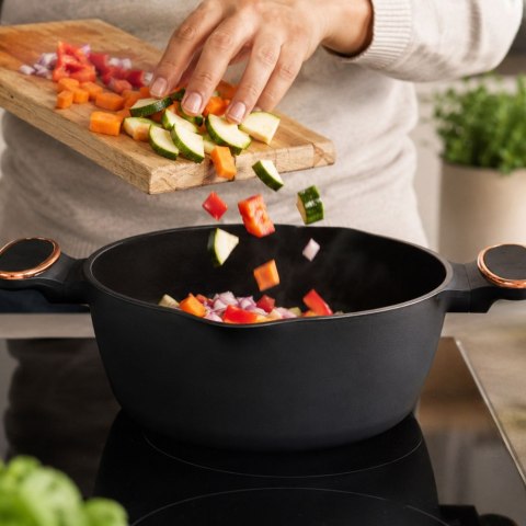 Komplet garnków rondli patelni indukcja gaz non stick premium 8 elementów