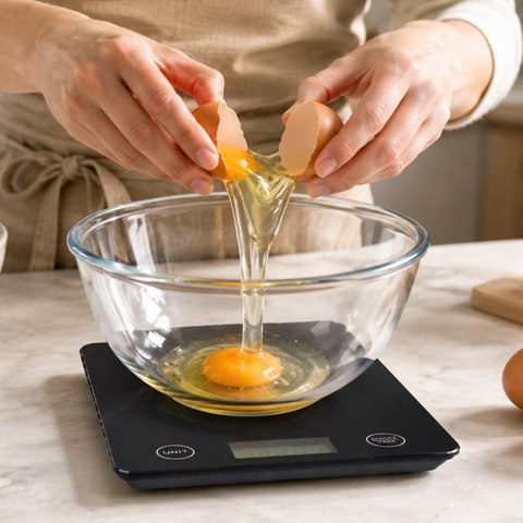 Waga kuchenna elektroniczna lcd 5kg szkło płaska dokładna