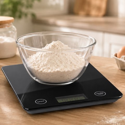 Waga kuchenna elektroniczna lcd 5kg szkło płaska dokładna