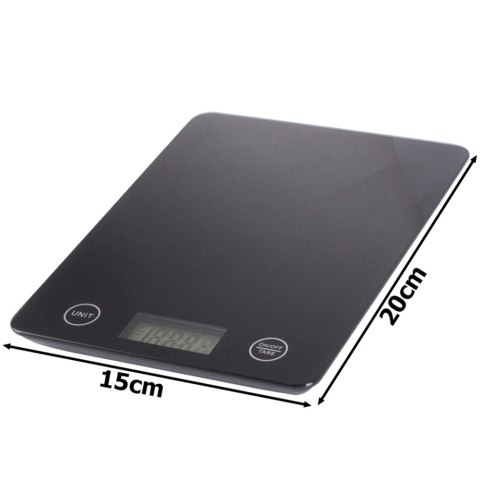 Waga kuchenna elektroniczna lcd 5kg szkło płaska dokładna