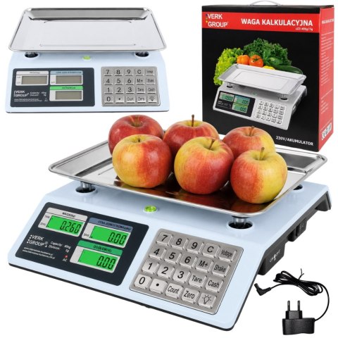Waga sklepowa elektroniczna kalkulacyjna 40kg pl