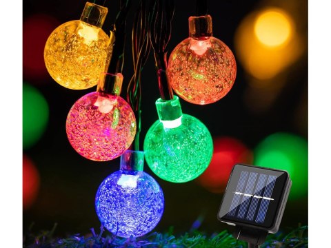 Girlanda ogrodowa lampki 20 led solarna multikolor