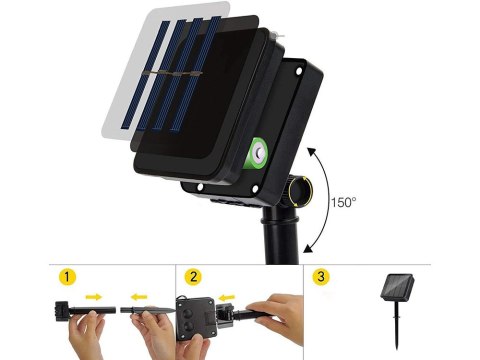 Girlanda ogrodowa lampki 20 led solarna multikolor
