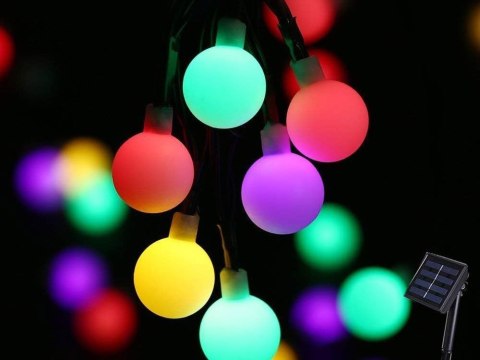 Girlanda ogrodowa solarna lampki 20 led multikolor