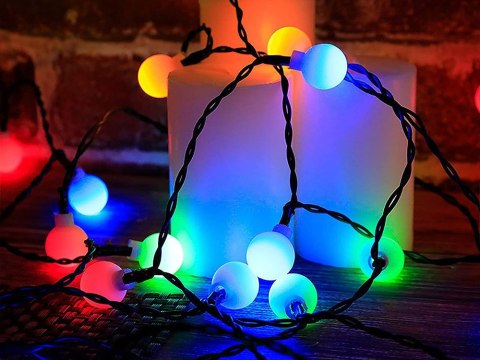 Girlanda ogrodowa solarna lampki 20 led multikolor