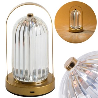 Lampka nocna stołowa kryształ led lampion dotykowa