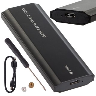 Obudowa adapter dysku kieszeń m.2 sata ngff usb 3.1 usb typ-c 2230-2280mm