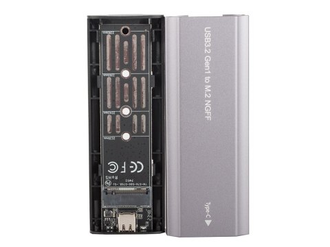 Obudowa adapter dysku kieszeń m.2 sata ngff usb 3.1 usb typ-c 2230-2280mm