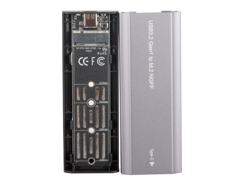 Obudowa adapter dysku kieszeń m.2 sata ngff usb 3.1 usb typ-c 2230-2280mm