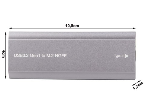 Obudowa adapter dysku kieszeń m.2 sata ngff usb 3.1 usb typ-c 2230-2280mm