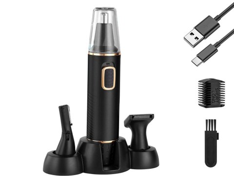 Trymer do nosa uszu depilator włosów golarka brwi 3w1 led