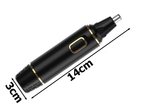 Trymer do nosa uszu depilator włosów golarka brwi 3w1 led