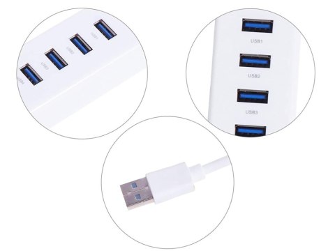 Hub usb 3.0 rozgałęźnik portów 4 porty rozdzielacz przejściówka adapter