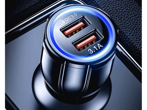 Ładowarka samochodowa do gniazd zapalniczki 2xusb quickcharge 3.0 szybka