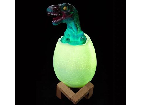 Lampka nocna dinozaur tyranosaur jajko rgb led jajo świecące dla dzieci