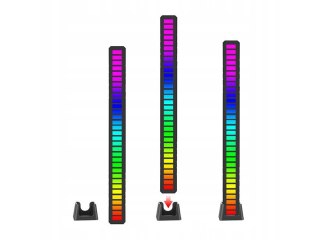 Ledy usb reakcja na dźwięk multikolor neon listwa rgb led mruga akumulator