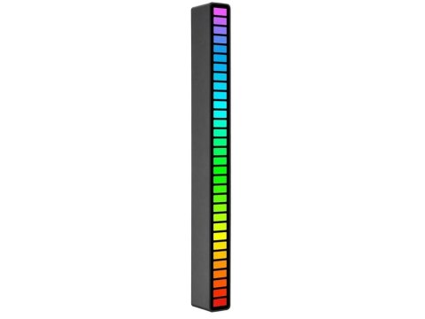 Ledy usb reakcja na dźwięk multikolor neon listwa rgb led mruga akumulator