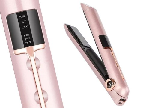 Prostownica do włosów ceramiczna lcd 2w1 regulacja temperatury power bank