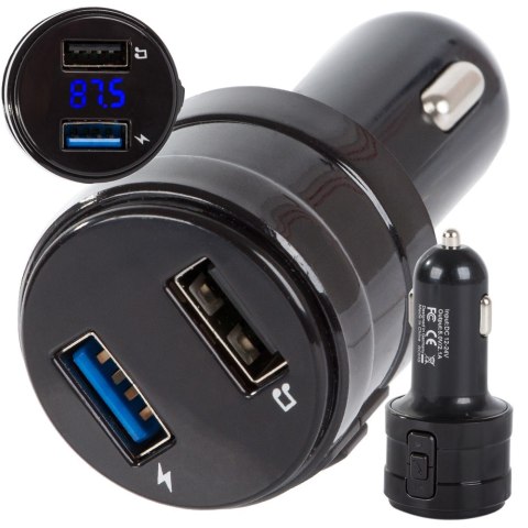 Transmiter fm mp3 bluetooth ładowarka 2x usb audio ładowarka do samochodu