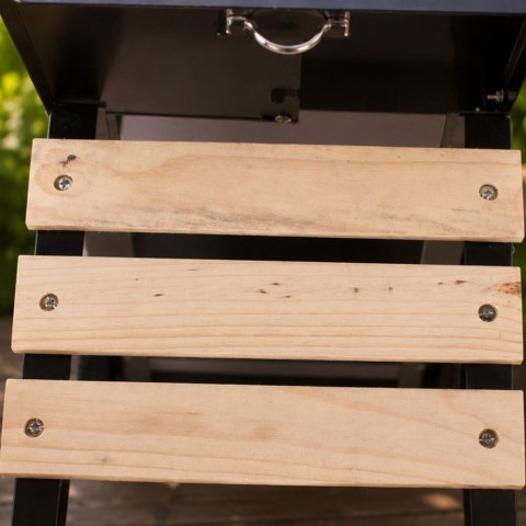 Grill ogrodowy duży węglowy bbq regulowany ruszt półki koła przenośny
