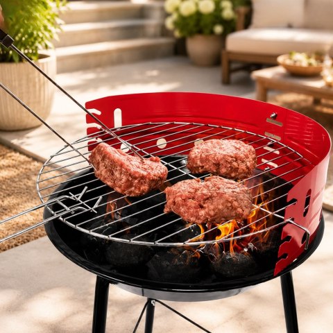 Grill węglowy brykietowy ogrodowy okrągły przenośny turystyczny na biwak