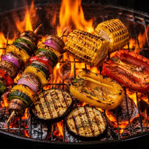 Grill węglowy brykietowy ogrodowy okrągły przenośny turystyczny na biwak